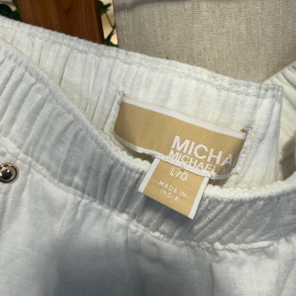 MICHAEL Michael Kors white linen Harbor pants. - Picture 5 of 7